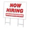 Signmission Now Hiring Housekeepers Yard Sign & Stake outdoor plastic coroplast window, C-2436 HOUSEKEEPERS C-2436 HOUSEKEEPERS - alternate 1